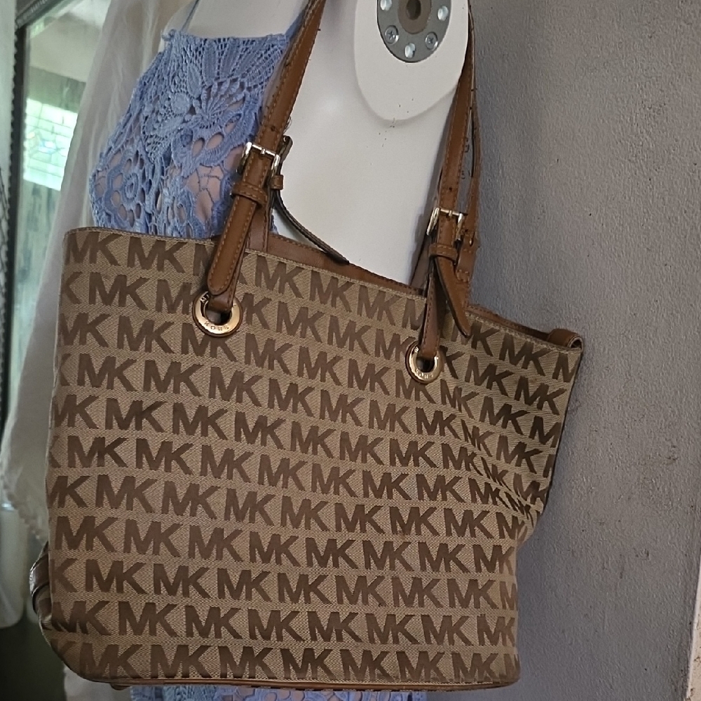 Michael Kors Tan Monogram Tote